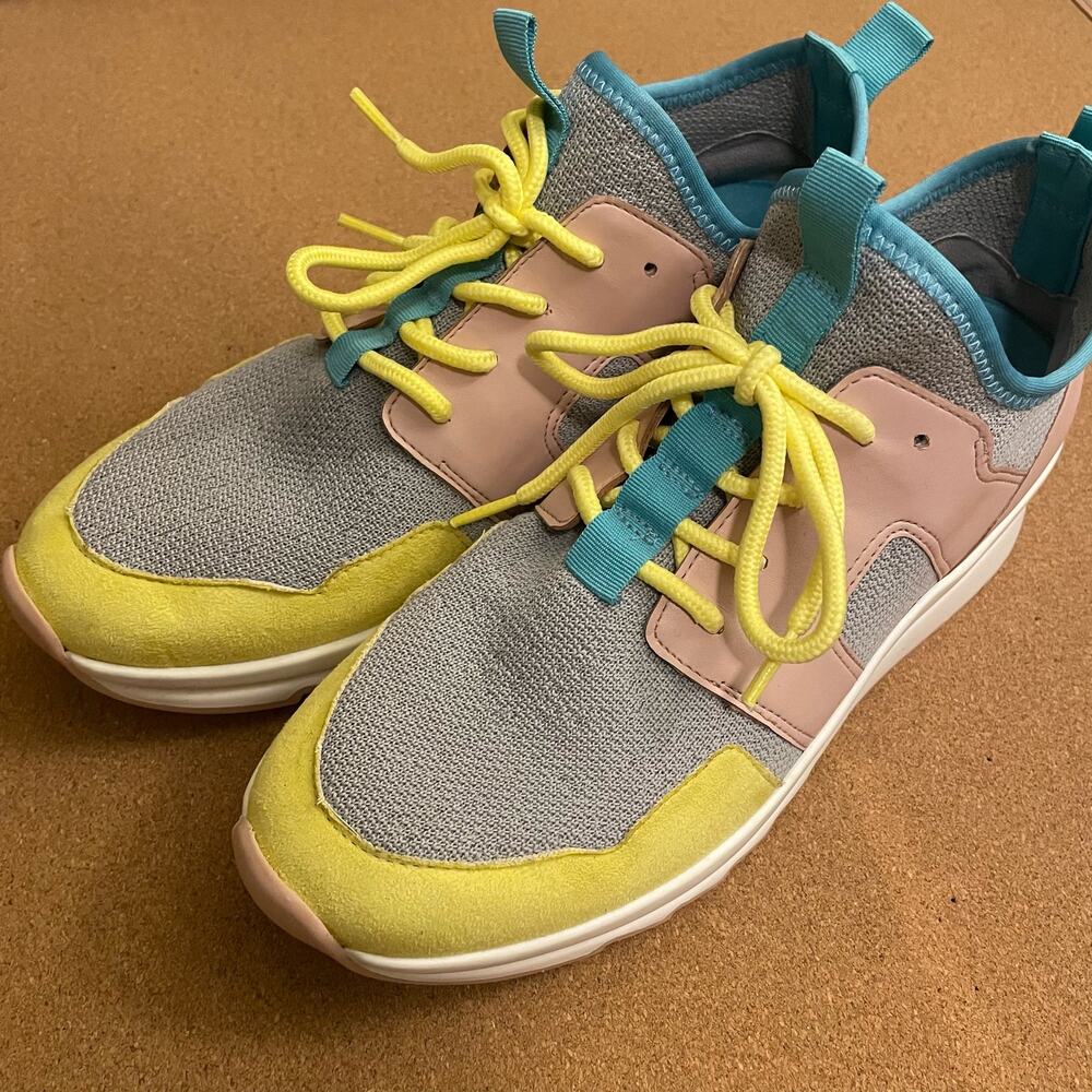 GB girls Gray, Yellow, Pink & Teal Athletic Sneakers